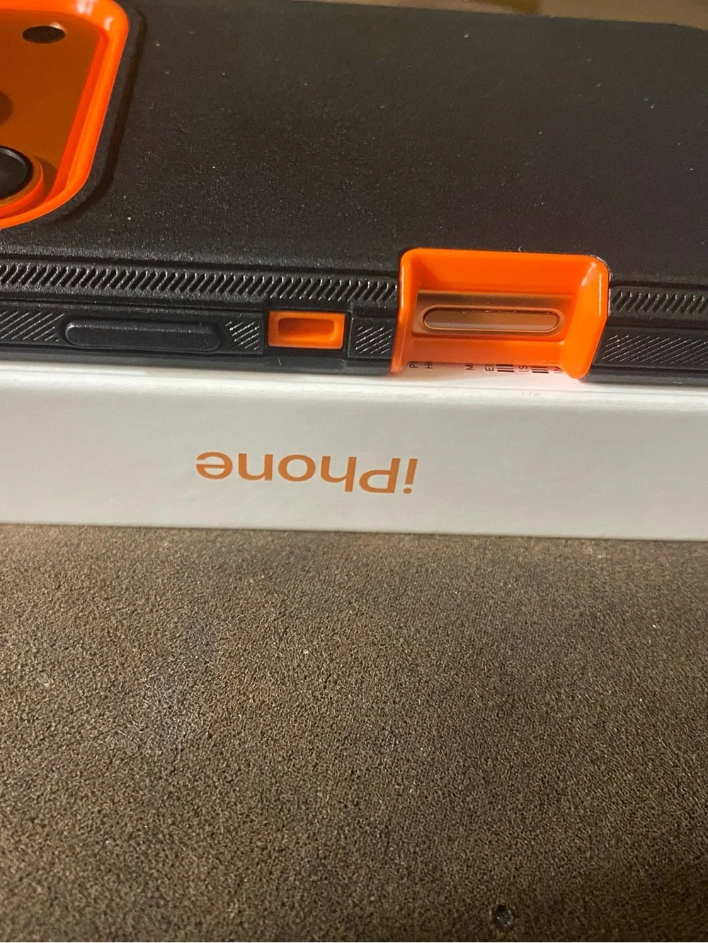 Premium iPhone 17 Pro Black Case with Orange Accent